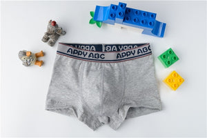 5pcs/lot Solid Color Boy Panties Cotton Children Breathable Underwears Boxer Panties For Boys Kids Shorts Pants BU019